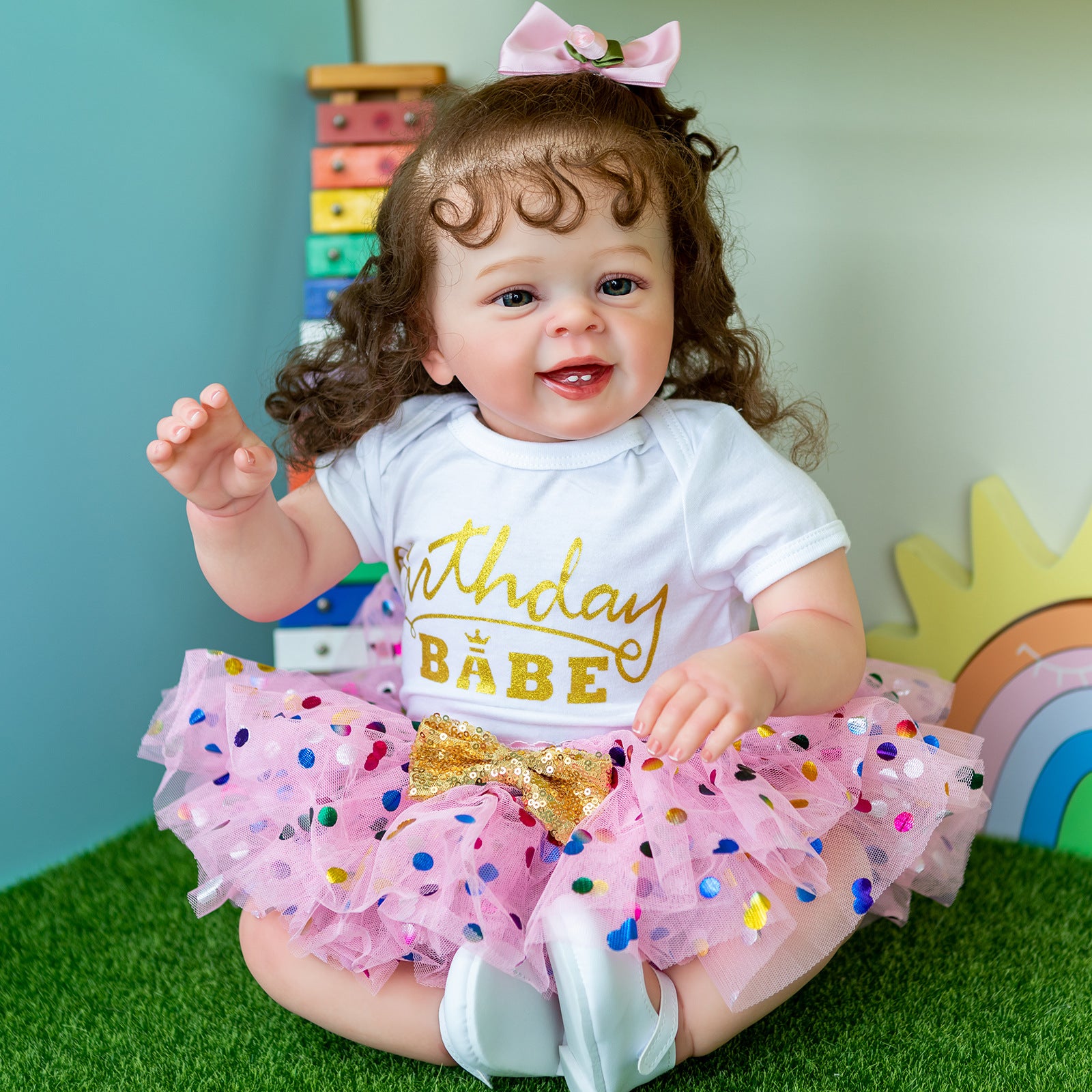 Jolie poupée princesse douce de simulation pour bébé