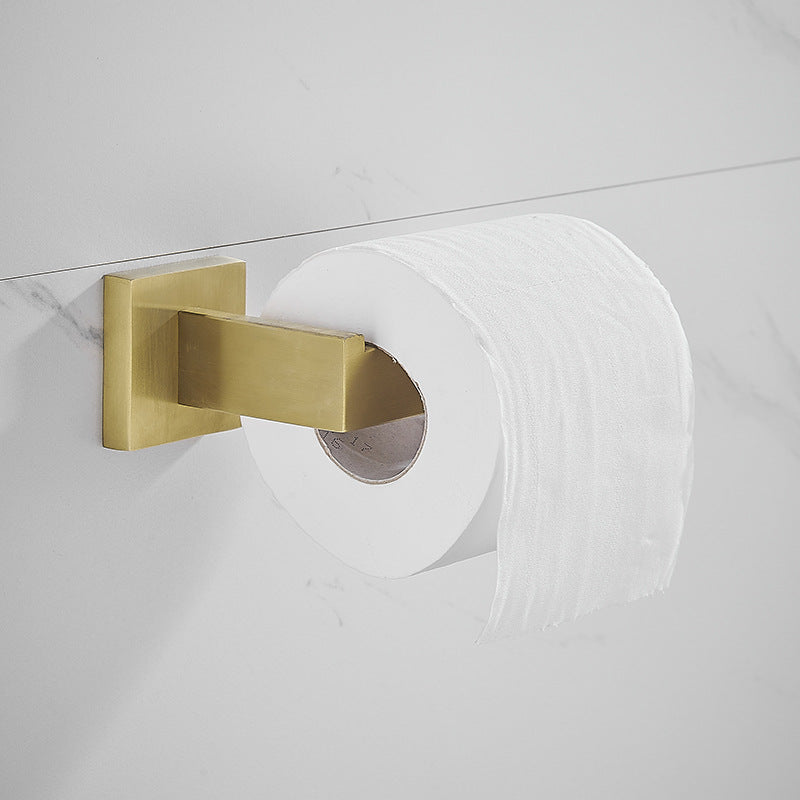 Brushed Gold Bath Towel Rack Bathroom Golden Pendant Set