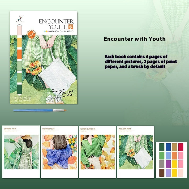 Livre de peinture créatif pour la décompression et la coloration à l'aquarelle