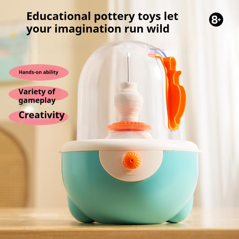 Tour de potier électrique pour enfants, plateau tournant en argile, jouet de bricolage fait main