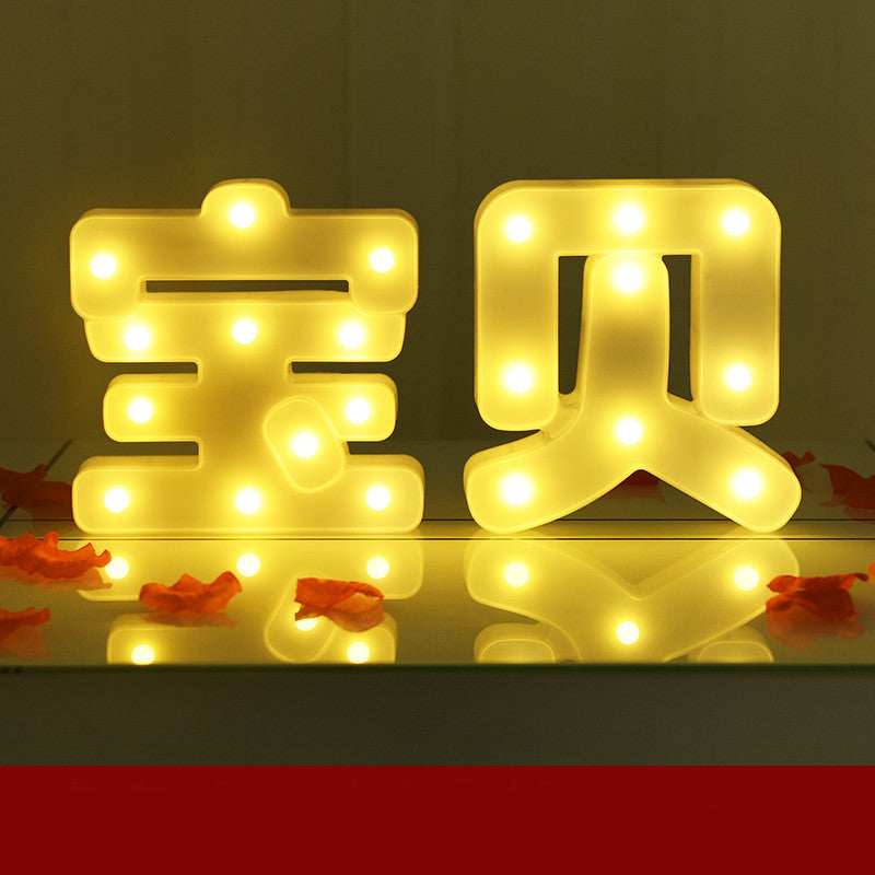 Lettres Lumineuses LED Joyeux Anniversaire Demande en Mariage Décoration