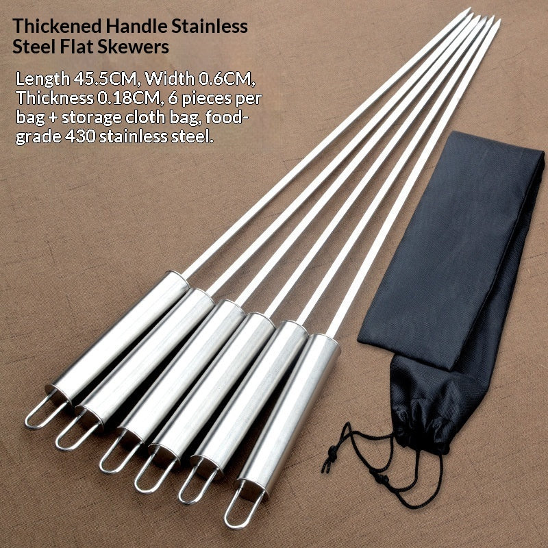 Brochettes de Barbecue en Acier Inoxydable