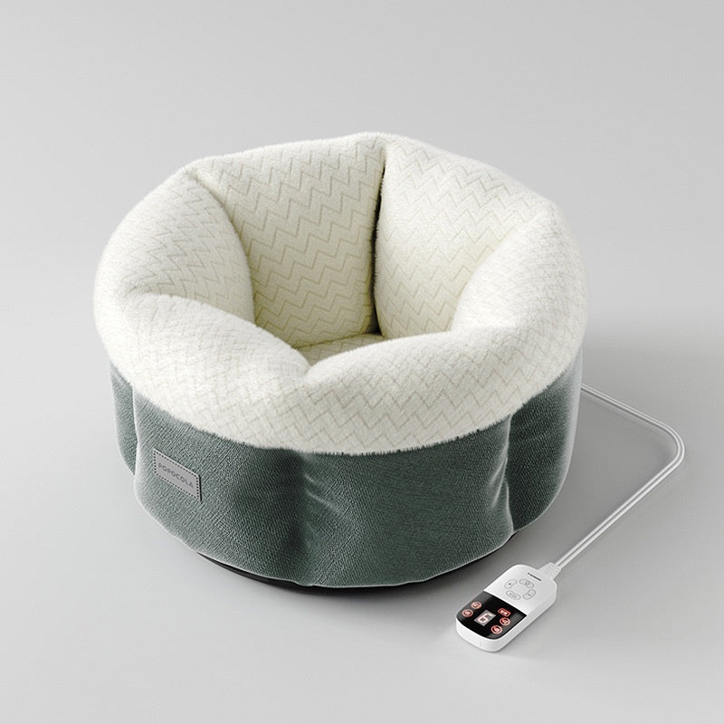 Niche pour chien ou chat chauffante électrique intelligente, chaude et fermée pour l'hiver