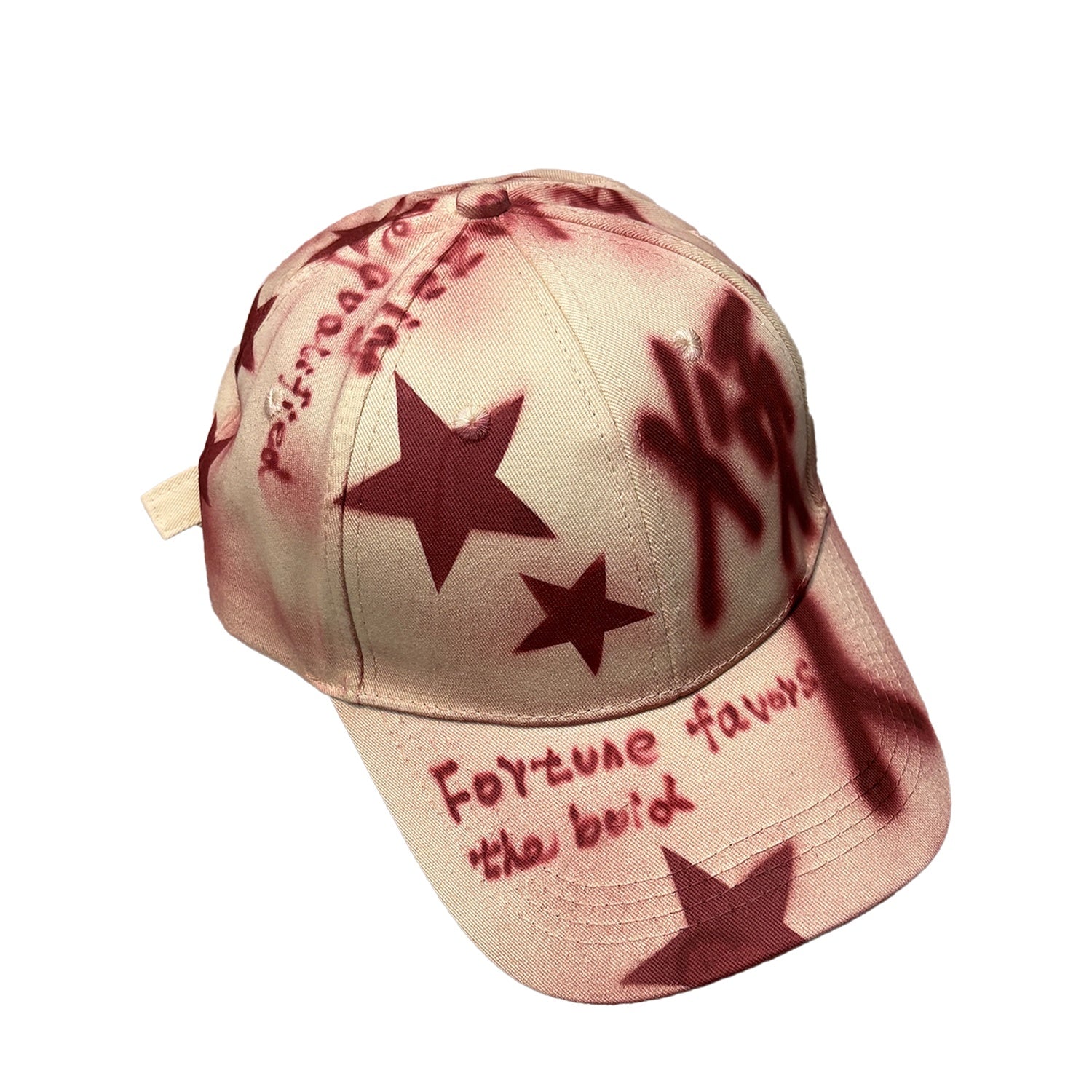 Casquette de Baseball en Coton Pur Hip-hop de Rue Graffiti Chinois Peint à la Bombe