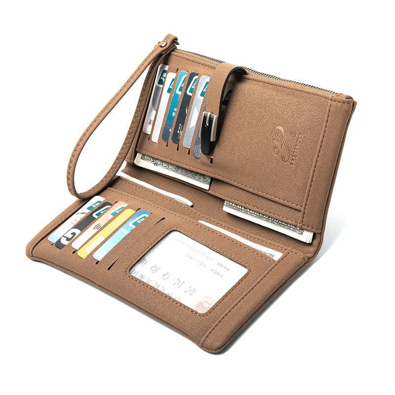 Portefeuille long pour femme, pochette simple