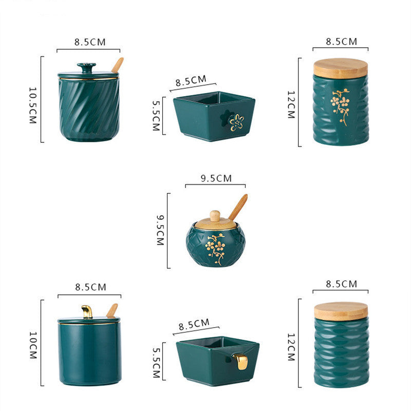 Boîte de Rangement d'Assaisonnement de Cuisine Ménagère pour Sel Sucre Épices