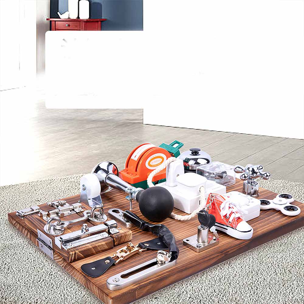 Jouets Montessori d'éveil pour bébés - Tableau d'activités