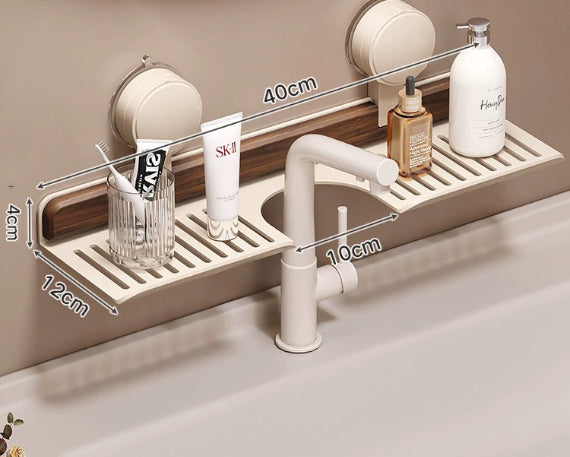 Étagère de rangement murale de salle de bain sans perçage