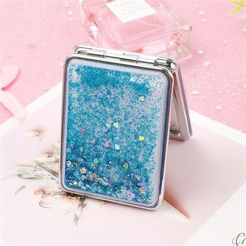 Cute Girly Heart Cartoon Double-sided Portable Makeup Mirror