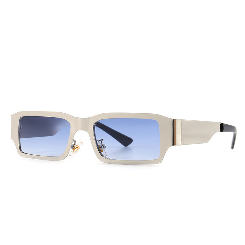 Men's And Women's Small Frame Metal Square Sunglasses