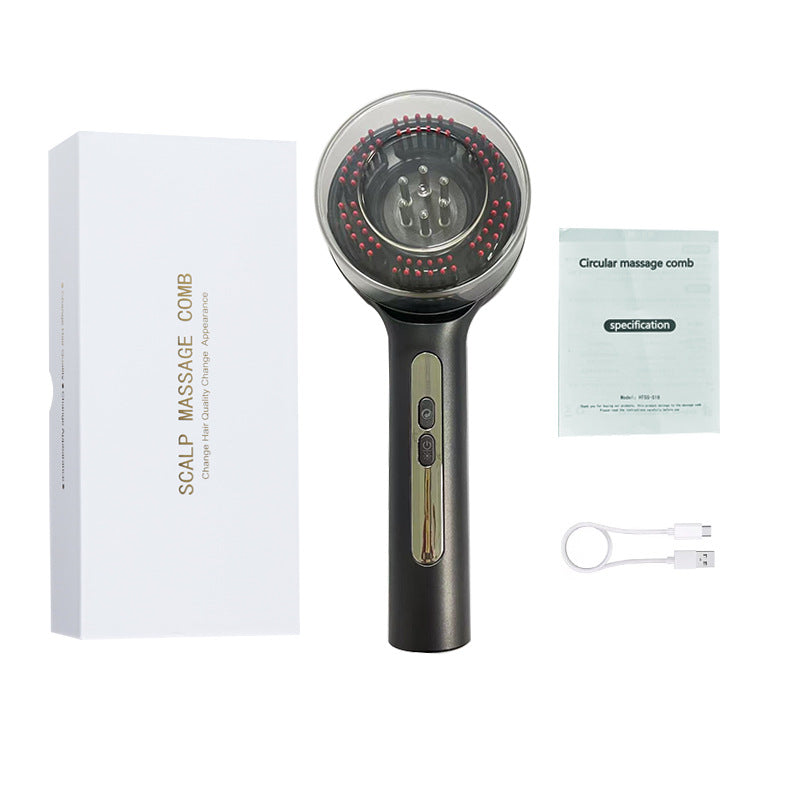 Peigne de massage électrique du cuir chevelu, peigne de massage du cuir chevelu à lumière rouge, appareil de croissance capillaire anti-densité