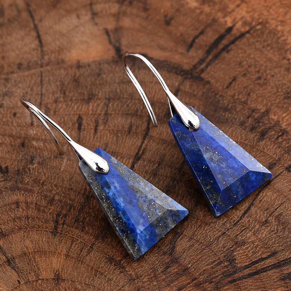 Lapis Lazuli Earrings European And American Fashion Earrings Multicolor Fashion Earrings