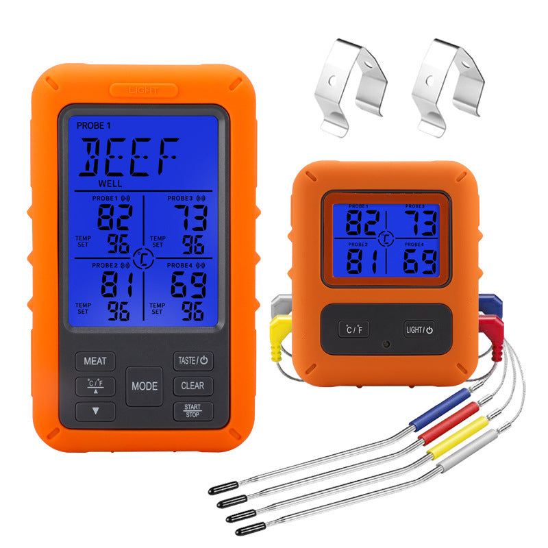 Thermomètre de cuisson sans fil multicanal pour cuisine et barbecue