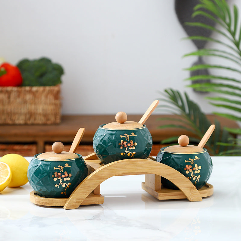 Boîte de Rangement d'Assaisonnement de Cuisine Ménagère pour Sel Sucre Épices