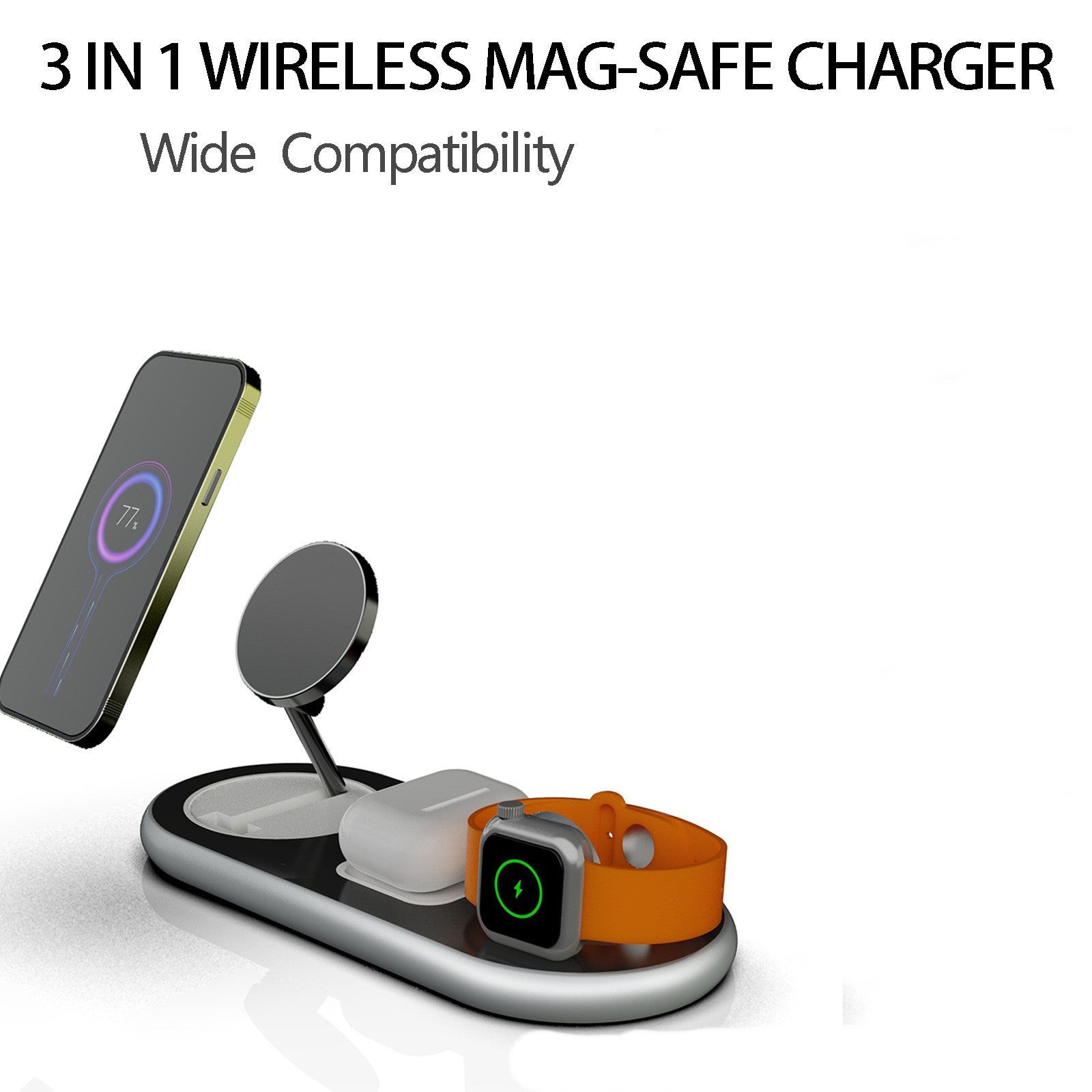 Chargeur sans fil magnétique trois en un