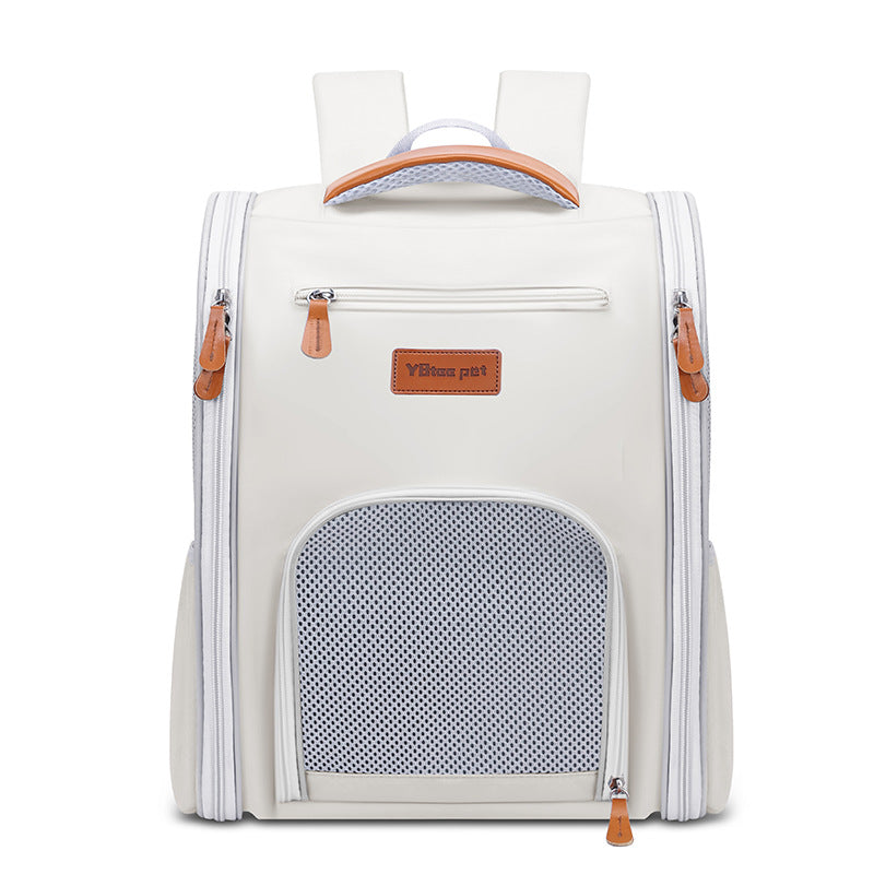 Sac de transport pour animaux à quatre côtés respirants pliable en tissu Oxford portable