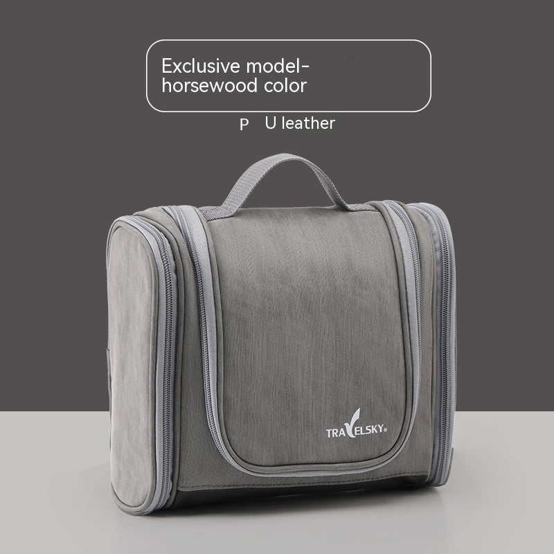 Grande trousse de toilette et de maquillage en cuir PU