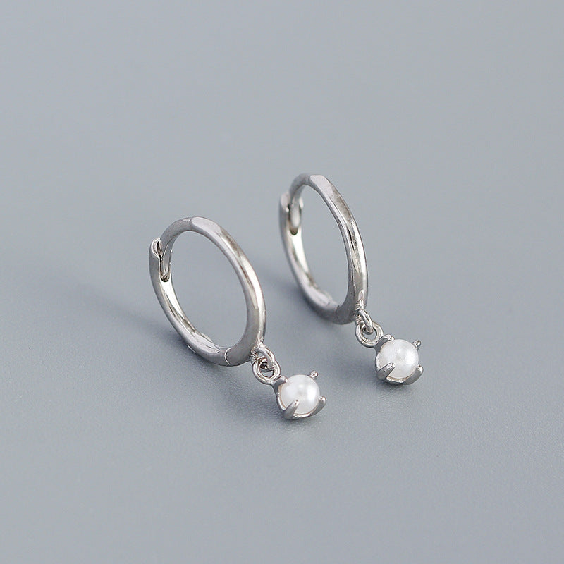 Boucles d'oreilles minimalistes en perle pour femmes