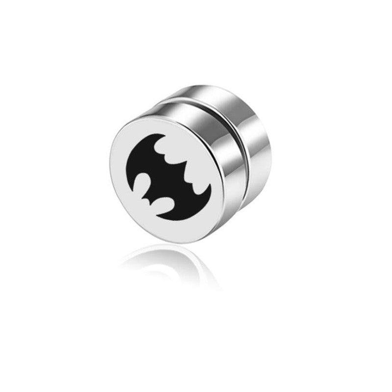 Men's Magnet Dumbbell Titanium Steel Earrings