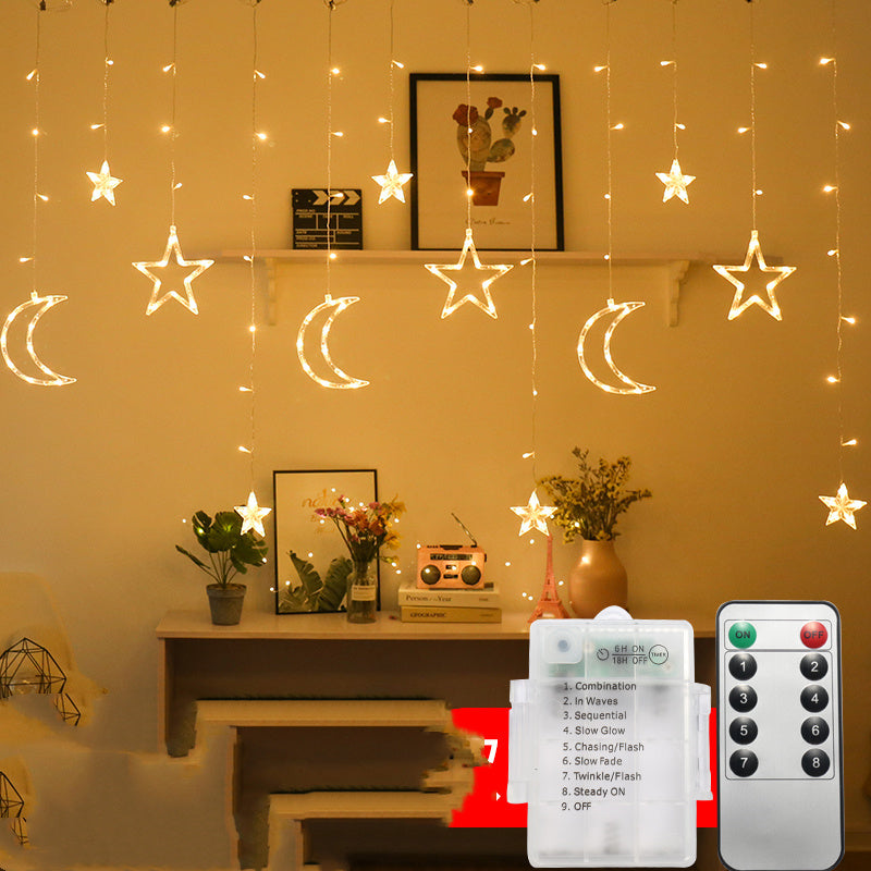 Guirlande lumineuse LED Clignotante Rideau Étoilé Créative Décorative