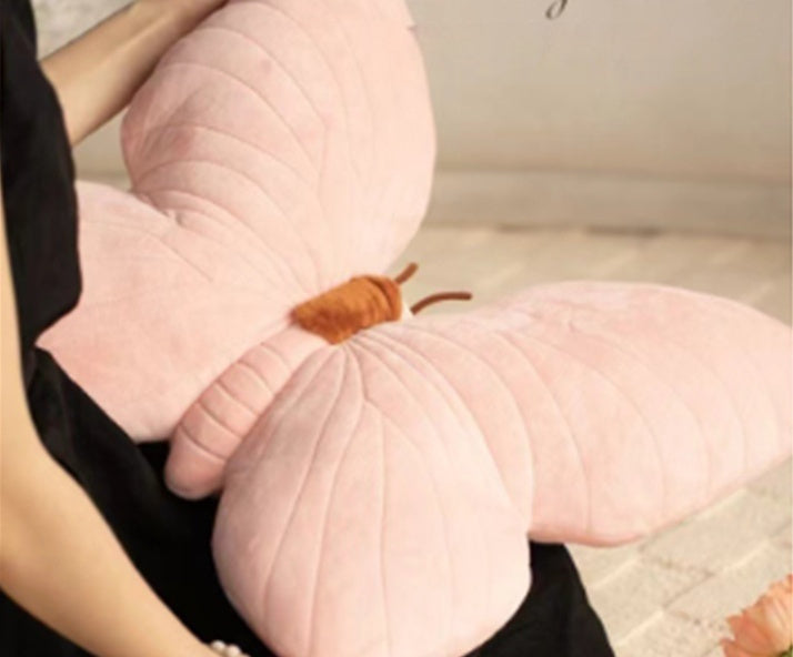 Girl Heart Butterfly Pillow Soft Moth Pillow Bedside Cushion