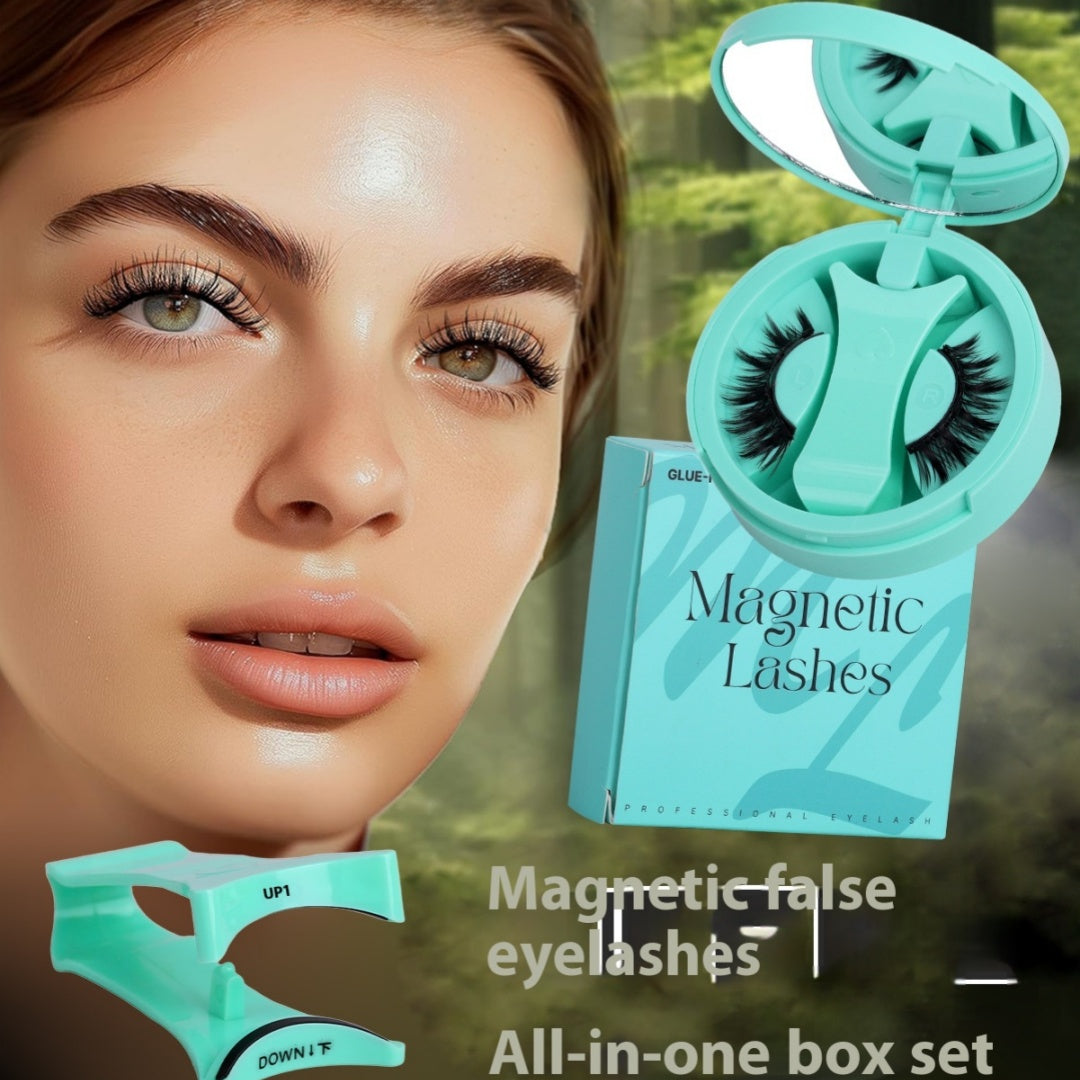 European And American Thick Hard Stem Magnetic False Eyelashes Suit