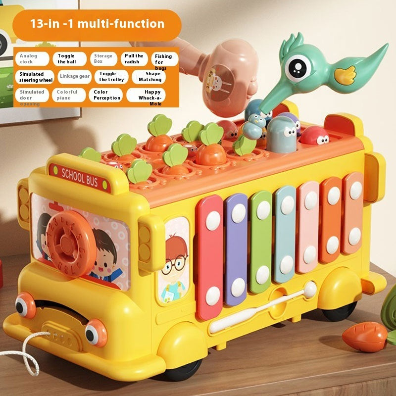 Baby's Building Blocks Multifunctional Early Education Study Table Baby Busy Toys Gaming Table