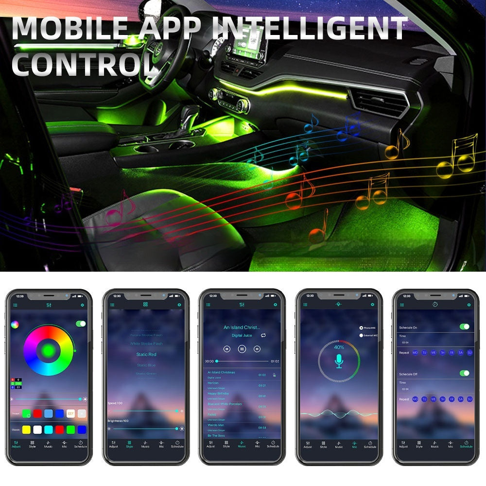 Car App Magic Color Streamer Hidden Interior Ambience Light