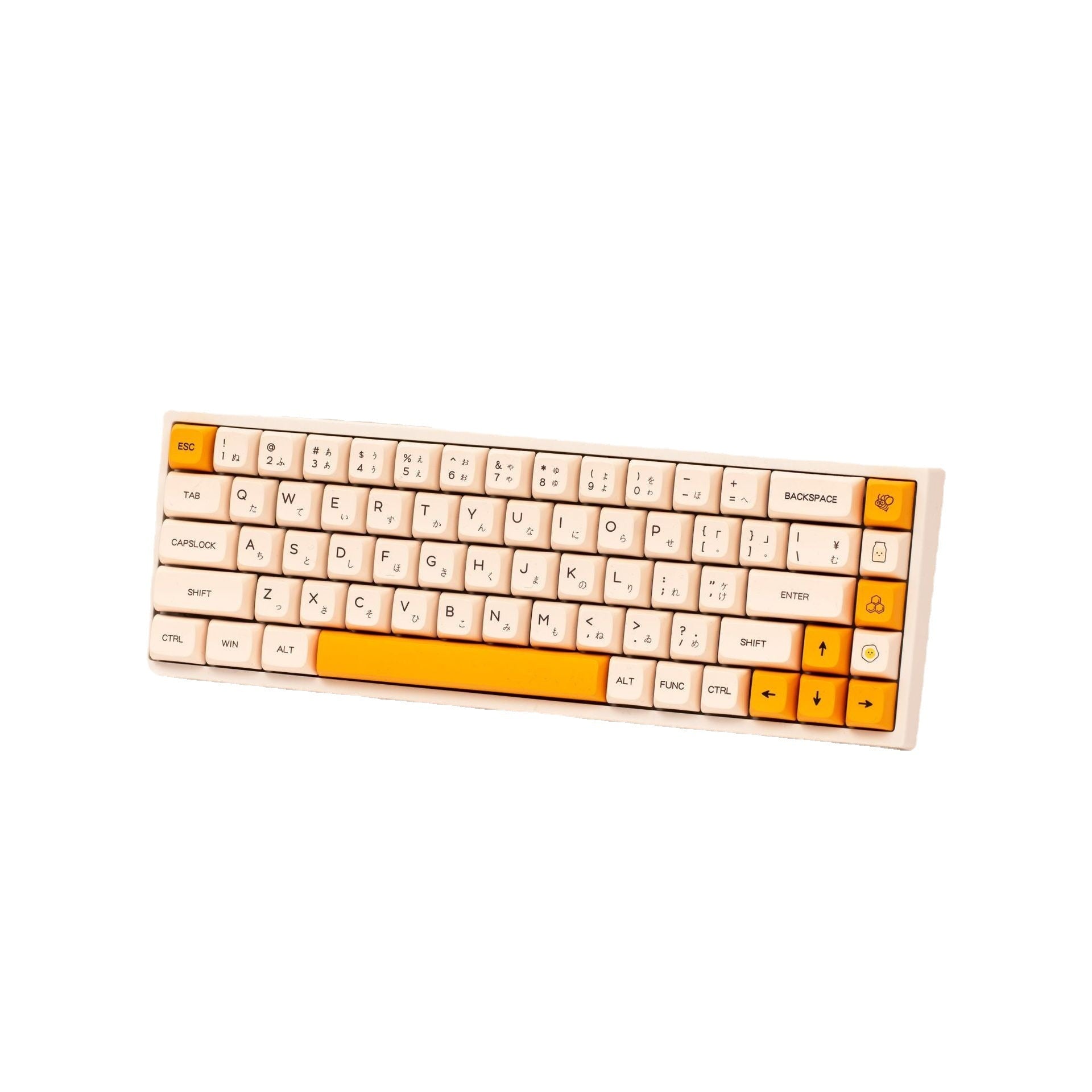 Capsules de touches par sublimation thermique pour clavier mécanique imprimé lait miel