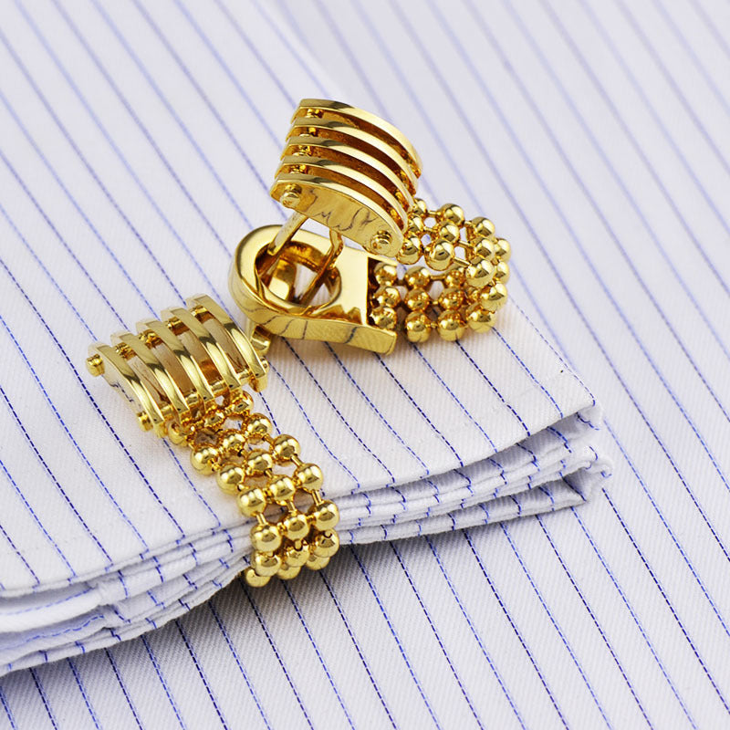 Gold Paw Chain Cufflinks Cufflink Men's French Button