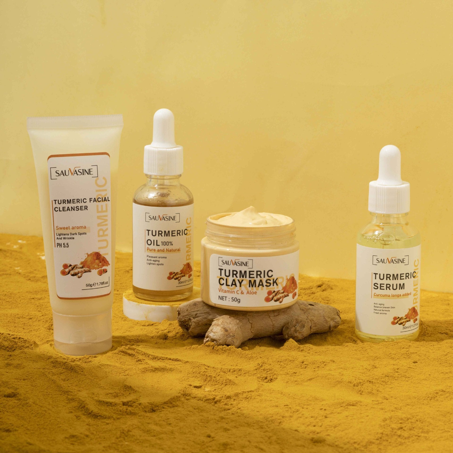 Kit de Soin à la Curcuma Douce Revitalisation Nourrissant en Profondeur Hydratant