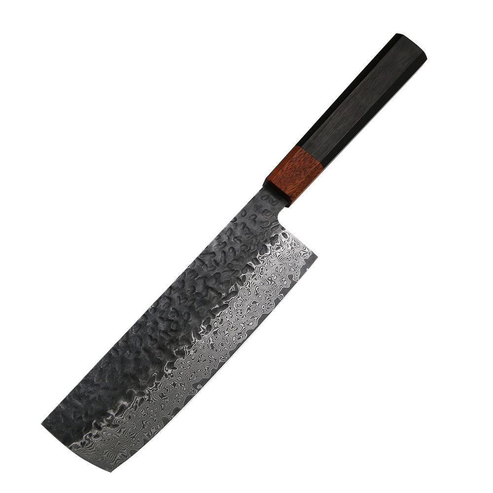 Couteau de chef japonais en acier inoxydable forgé et martelé