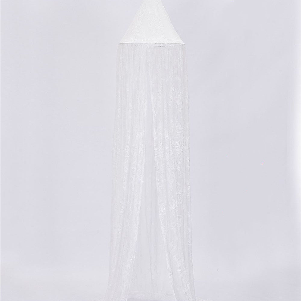 Children's Room White Lace Bed Curtain