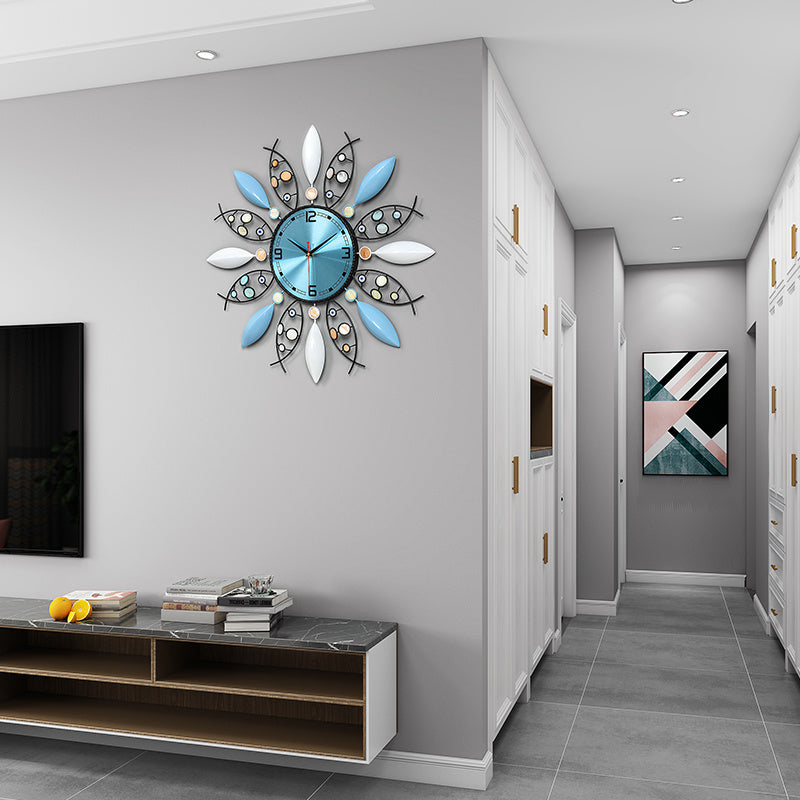 Horloge murale créative en quartz silencieuse pour salon, art et mode