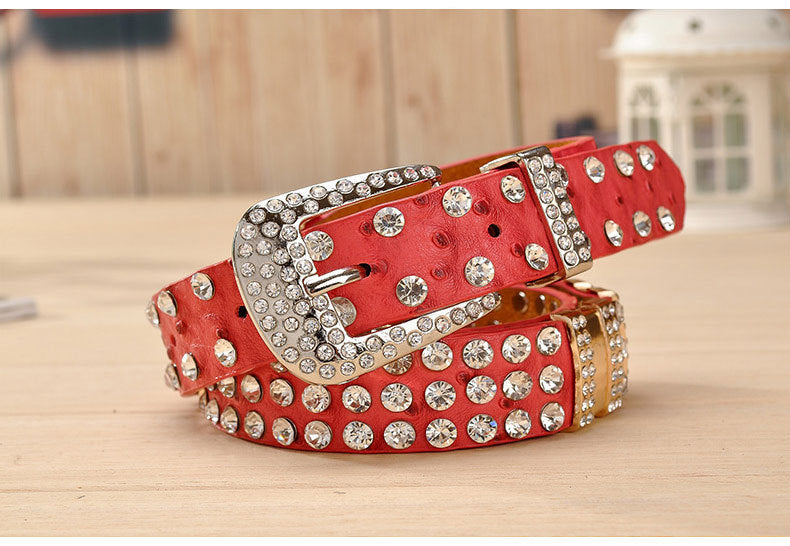 Ceinture décorative de mode large en strass entièrement incrustée de diamants