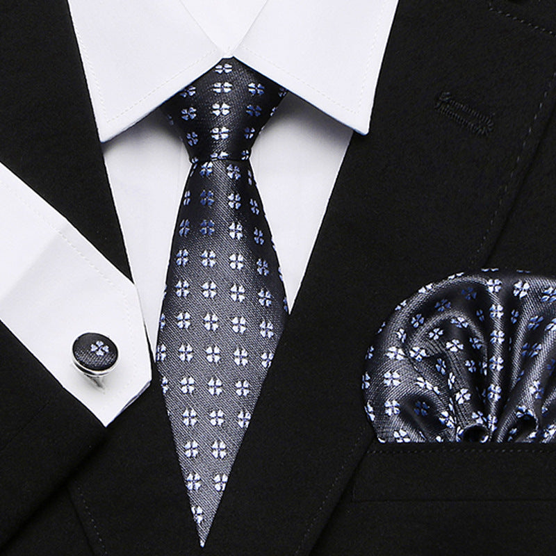 Costume trois pièces cravate homme de la nouvelle série cravate fleur de cachemire