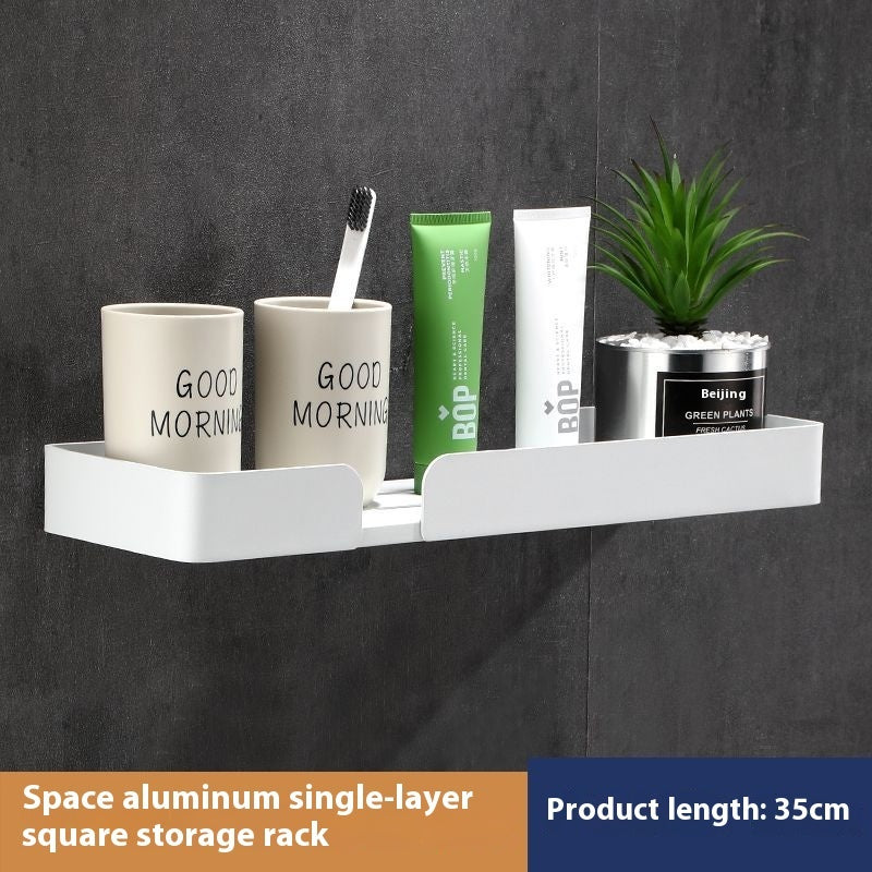Étagère murale de salle de bain sans poinçon simple