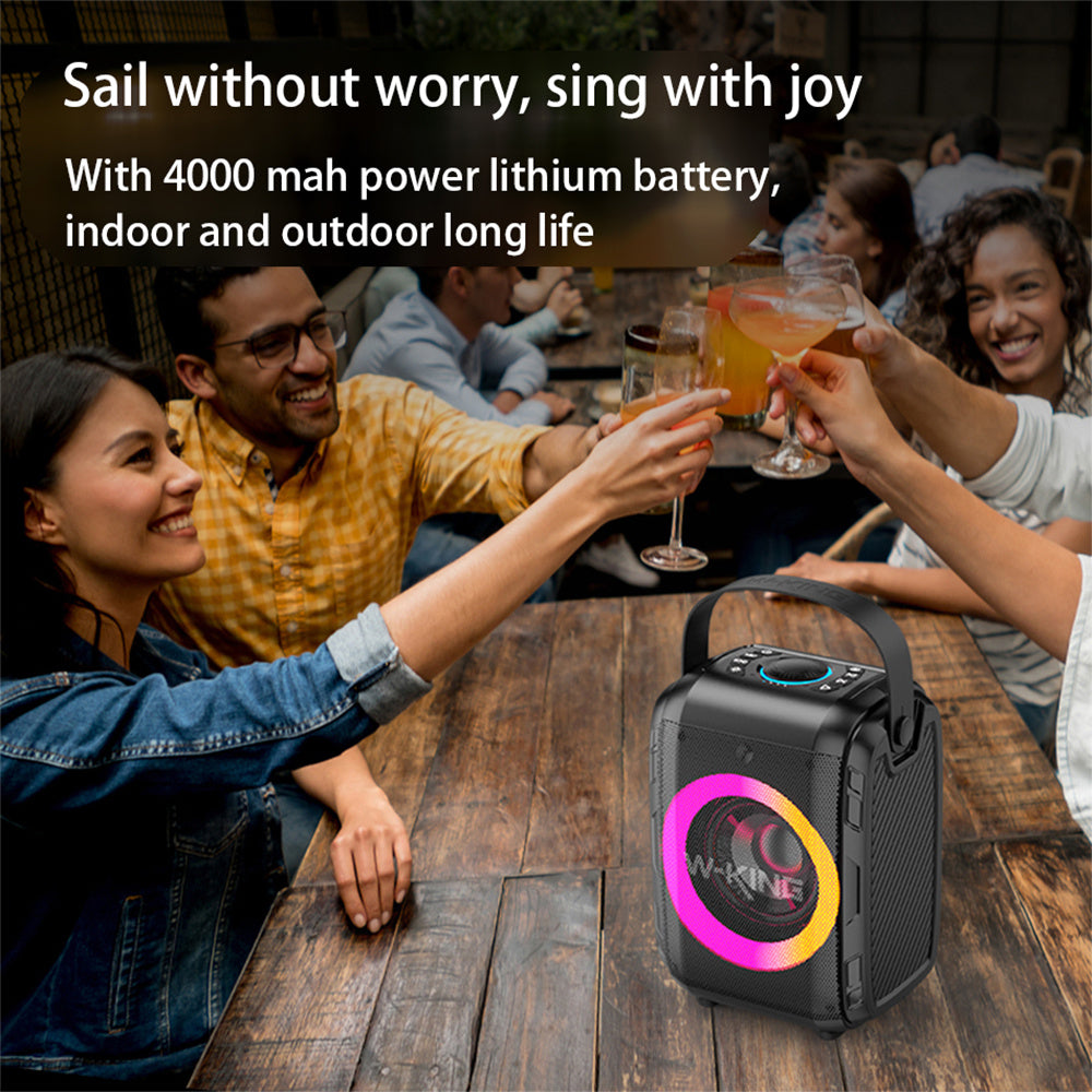 Bluetooth Speaker Wireless Connection Portable With Cool Light Circle Full Frequency Speaker Portable And Horizontal