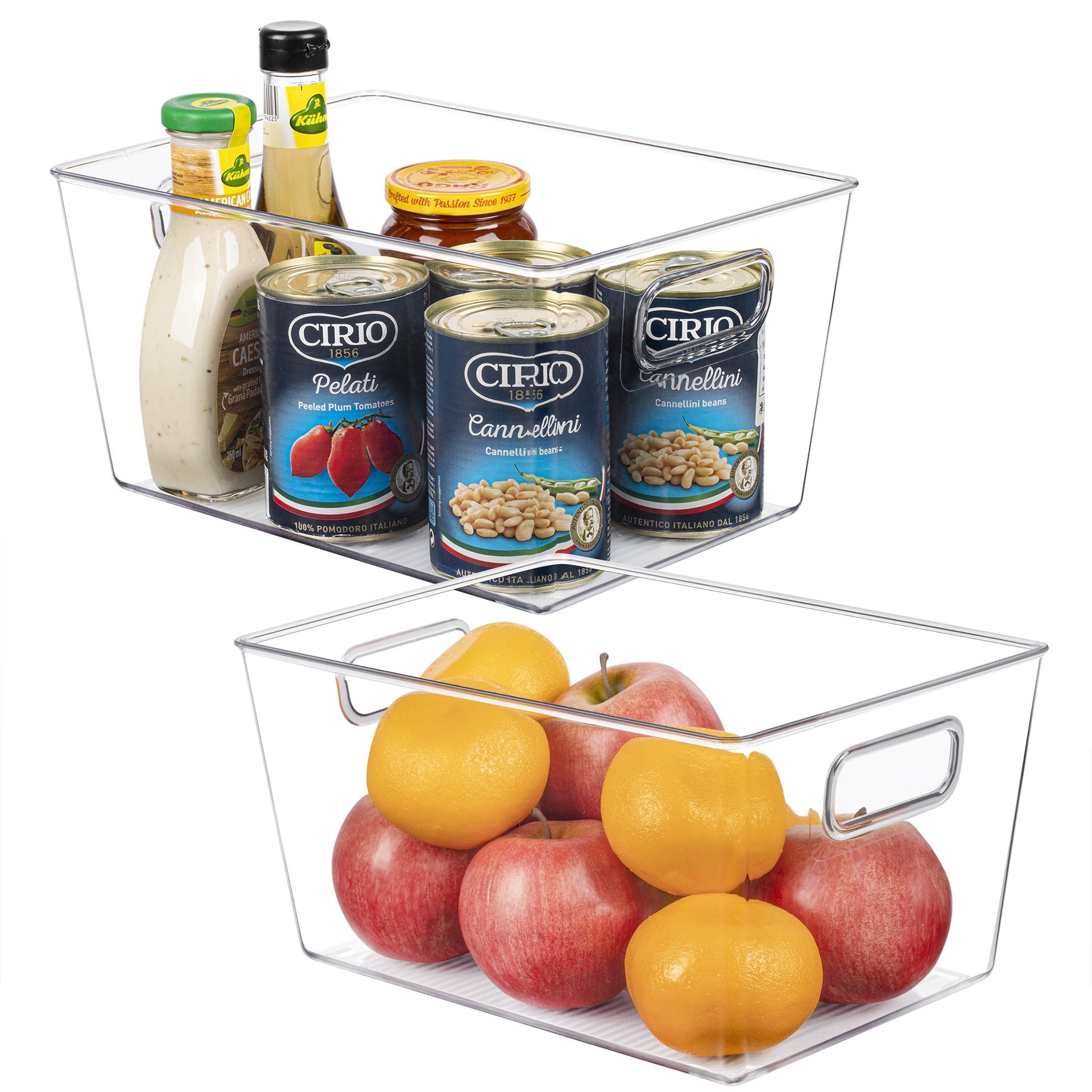 Transparent Drawer Style Refrigerator Storage With Handle