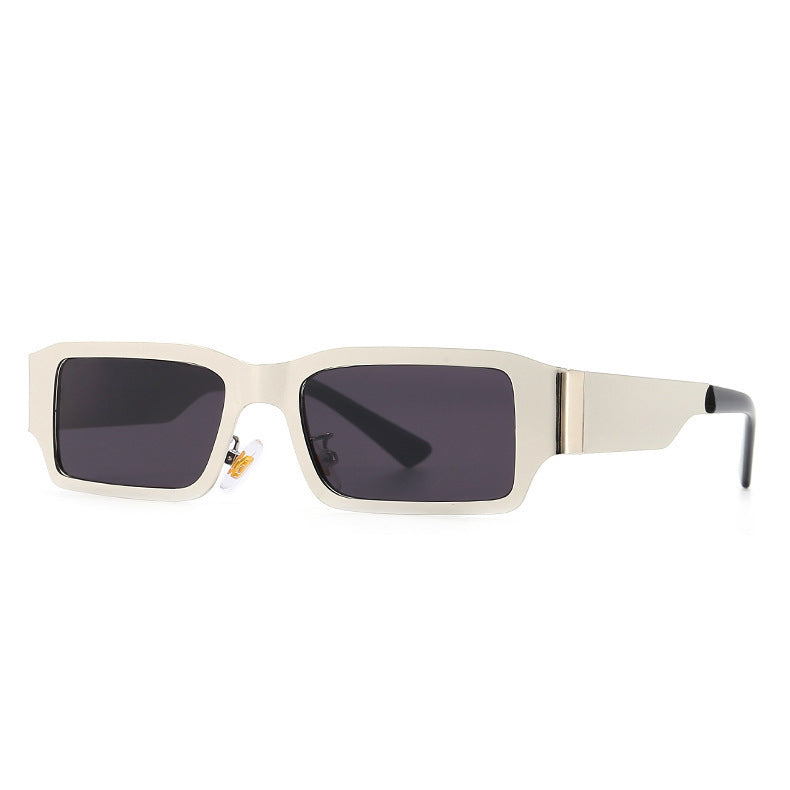 Men's And Women's Small Frame Metal Square Sunglasses