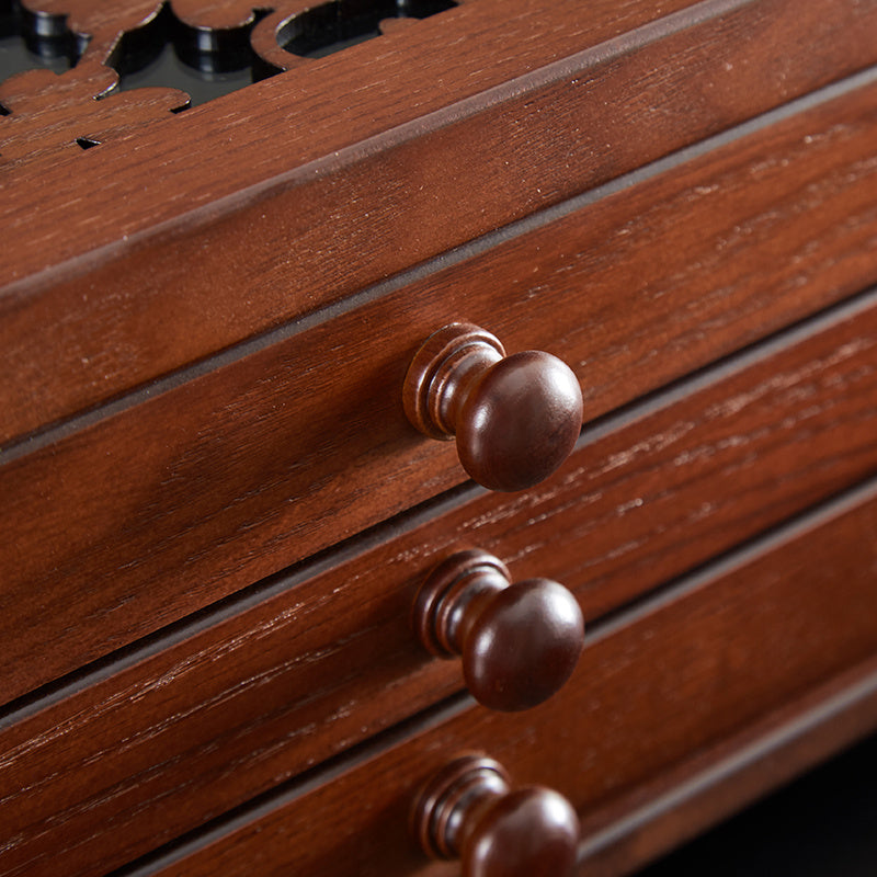 Boîte de Rangement Grande Capacité pour Bijoux Princesse en Bois