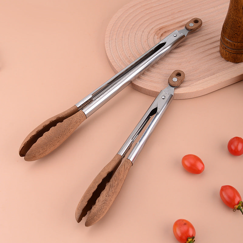 BBQ Clamp Buffet Barbecue Stainless Steel Food Tong