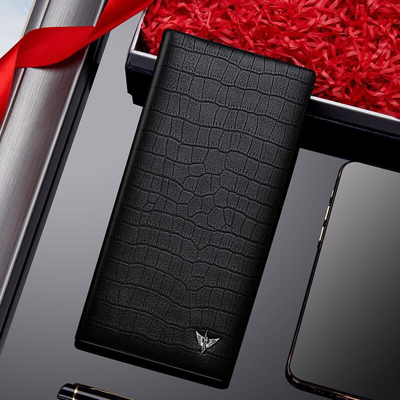Men's Emperor Paul Long Leather Wallet Gift Box Packaging