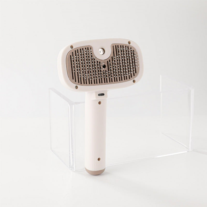 Peigne pulvérisateur pour animaux de compagnie, pulvérisation en un clic, anti-poils volants, nettoyage des poils flottants, brosse de nettoyage