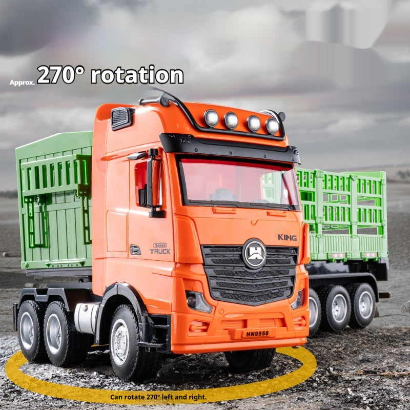 Alloy High-rail Electric Remote-control Engineering Vehicle Toy
