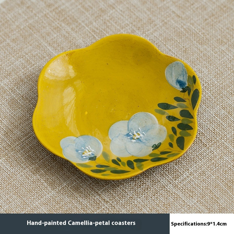Camellia Tea Set Simple Home Teapot Tea Cup Gaiwan Complex