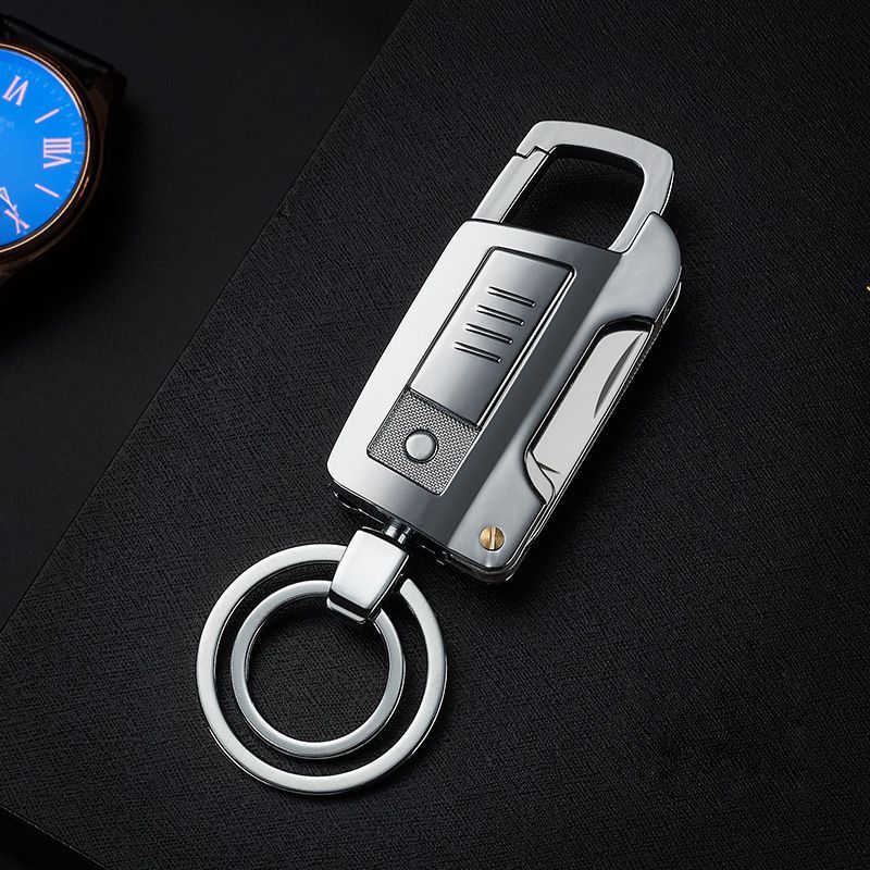 Briquet multifonction porte-clés, rechargeable par USB