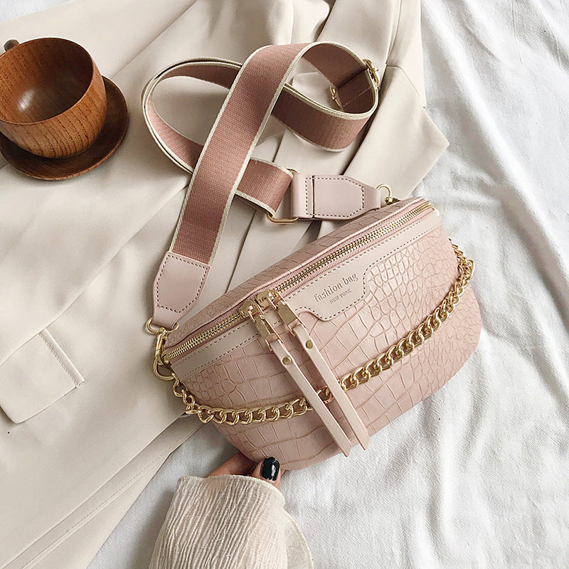Sac de poitrine bandoulière large pour femme