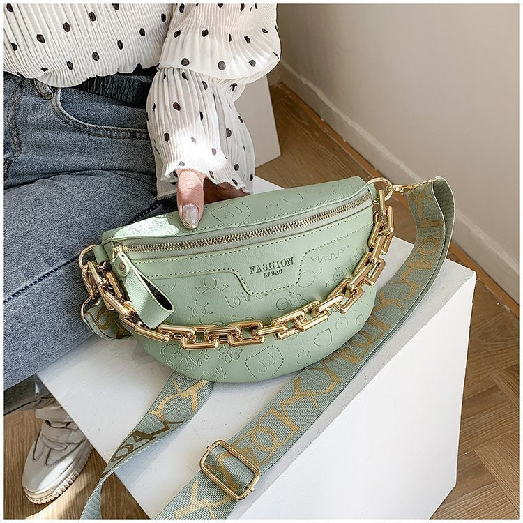 Sac de poitrine bandoulière large pour femme