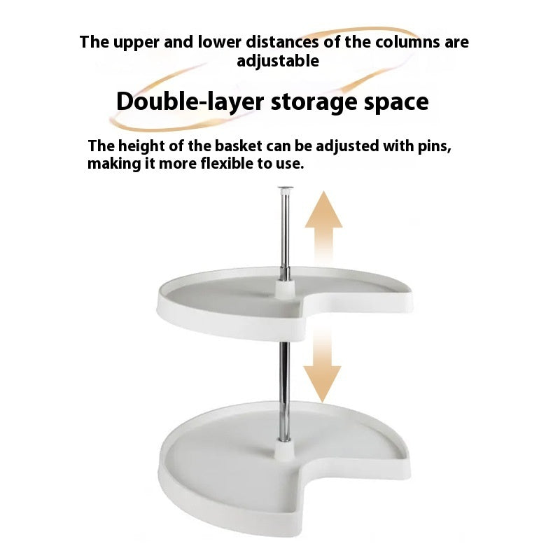 Meuble de rangement d'angle rotatif pour cuisine